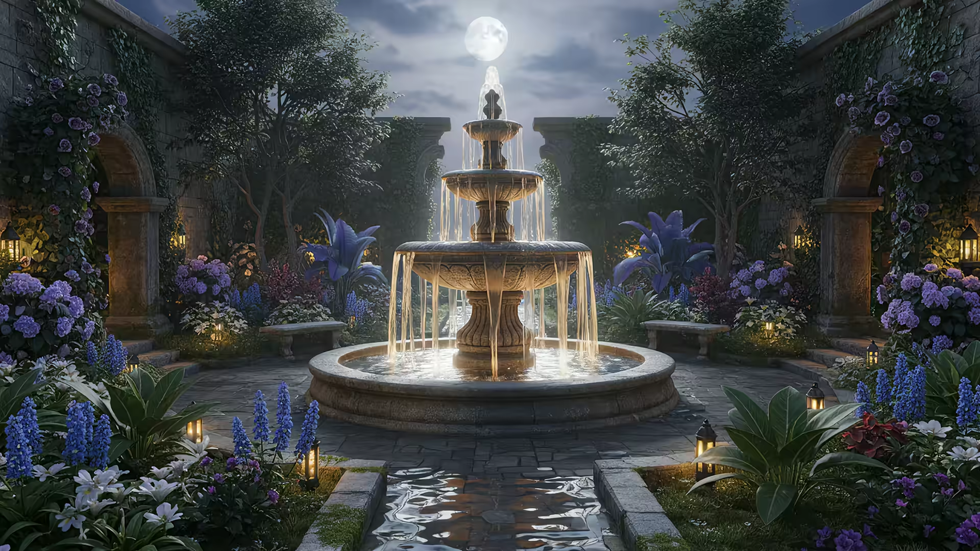 Fountain 4K Gif Wallpaper