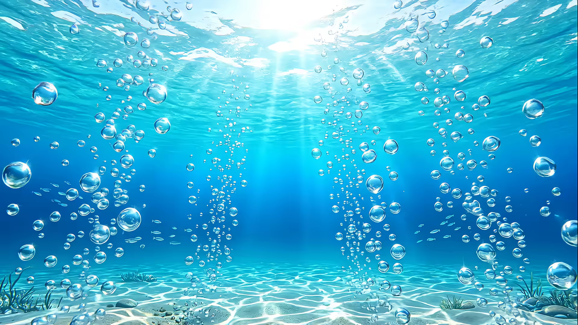Frutiger Aero Underwater Bubbles 4K Gif Wallpaper