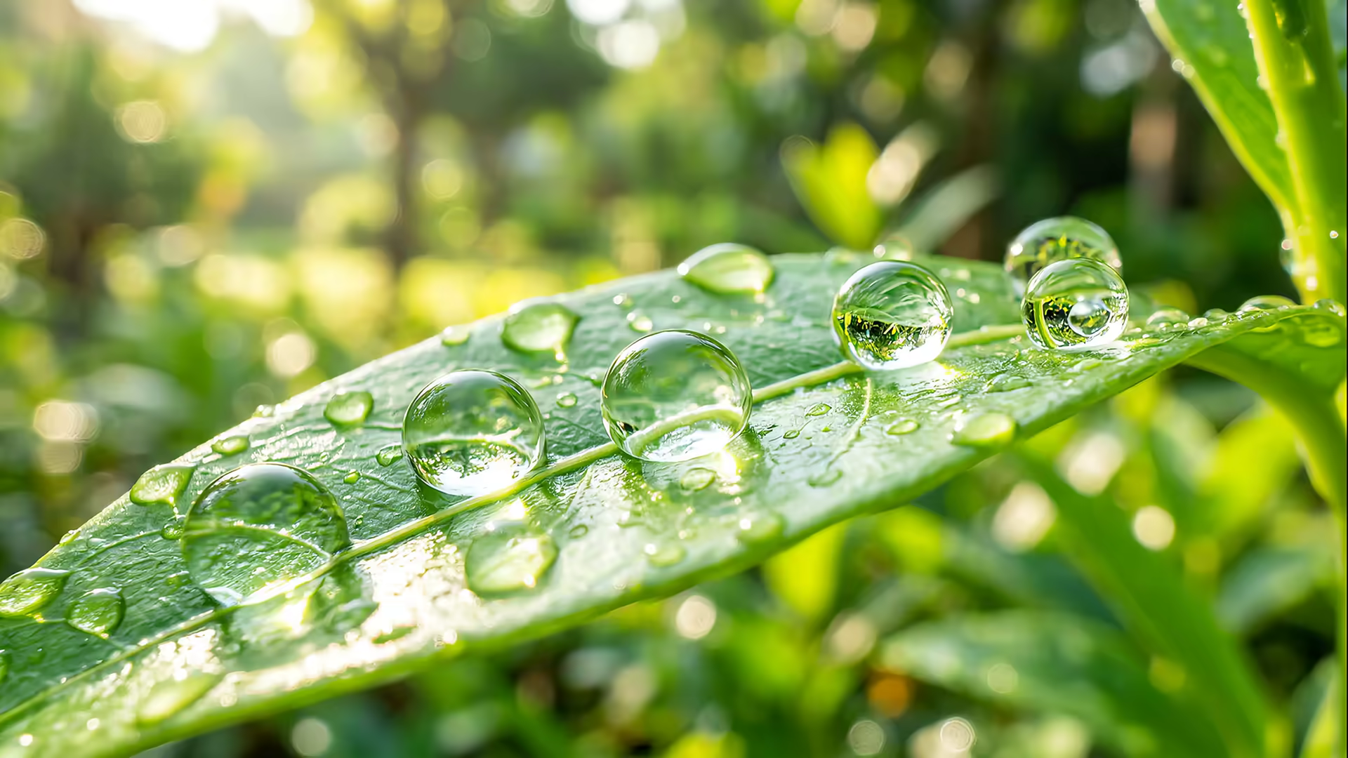 Frutiger Aero Water Droplets 4K Gif Wallpaper