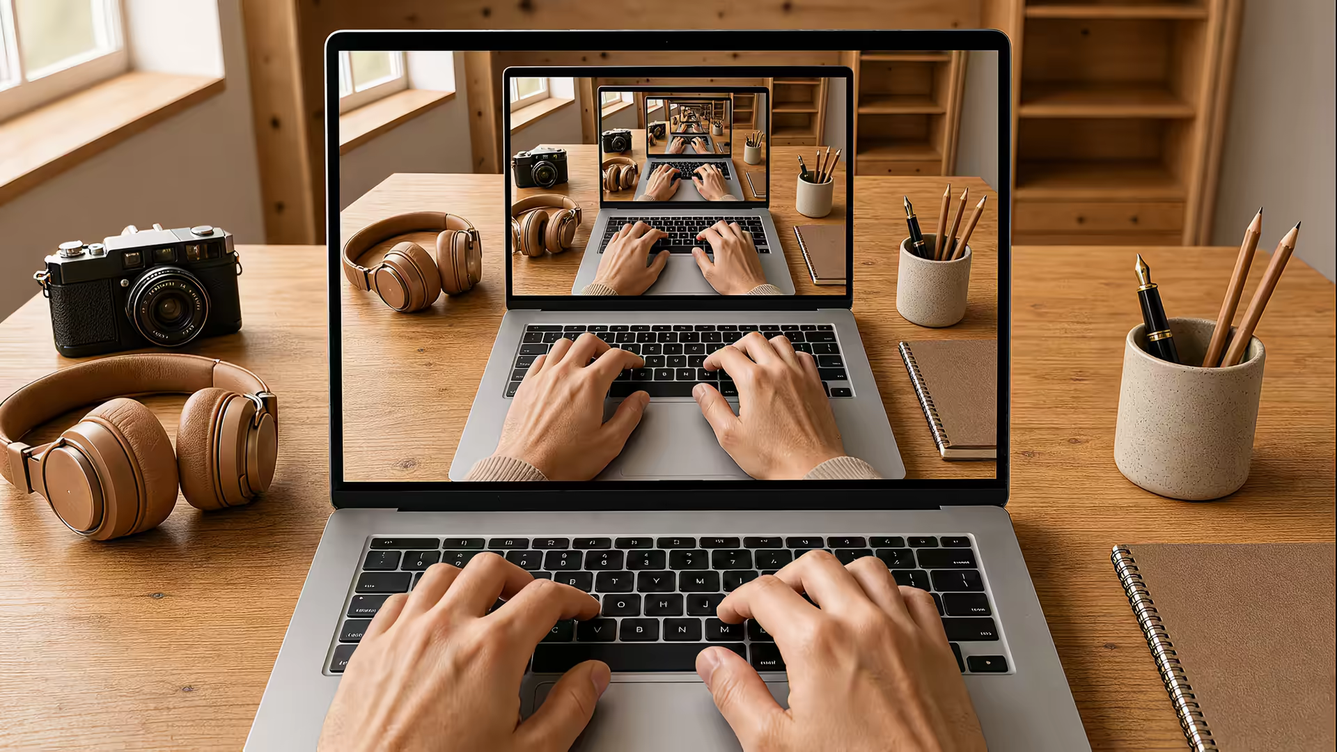 Home Office Droste 4K Gif Wallpaper