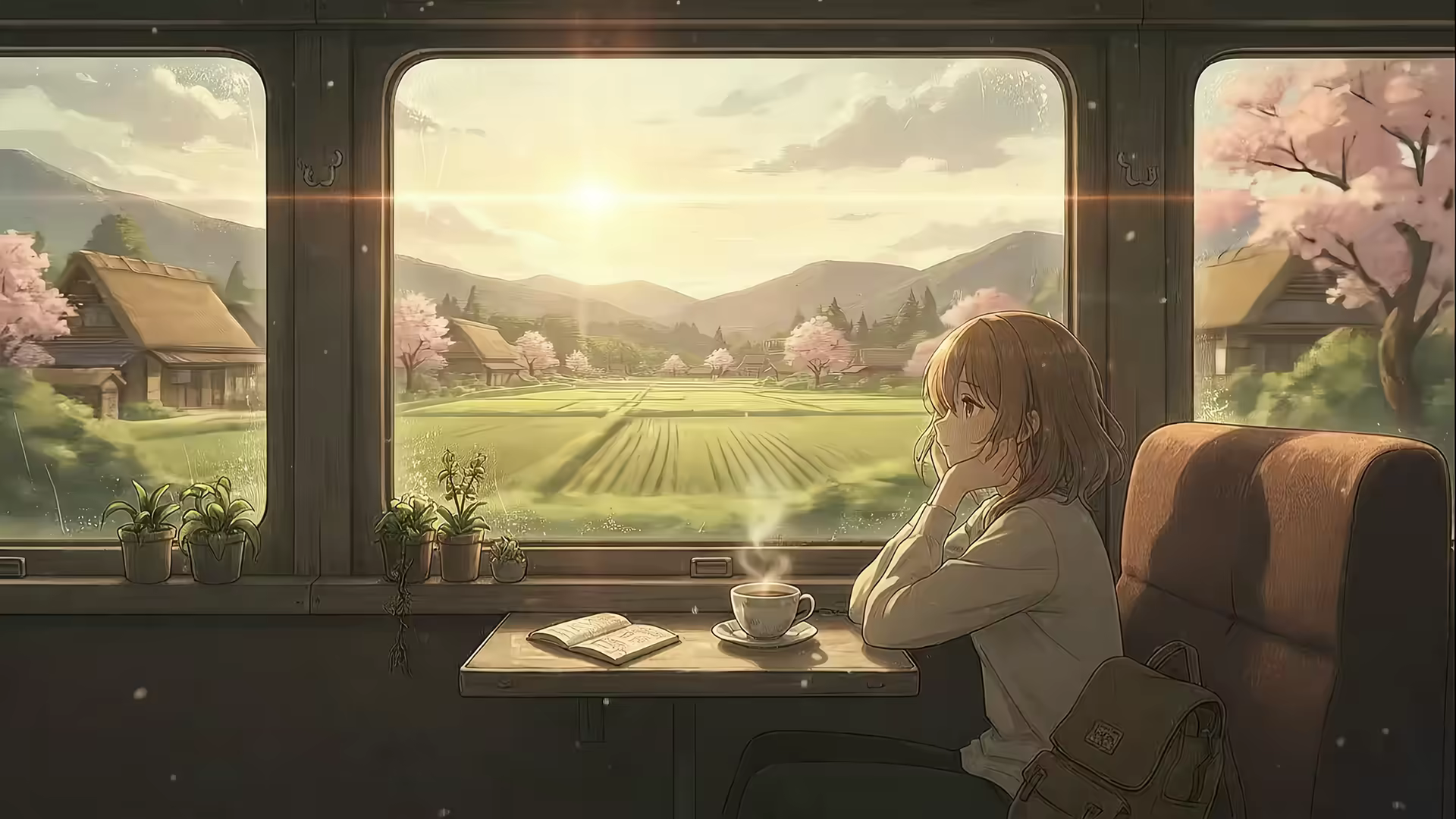Lofi Train Window 4K Gif Wallpaper