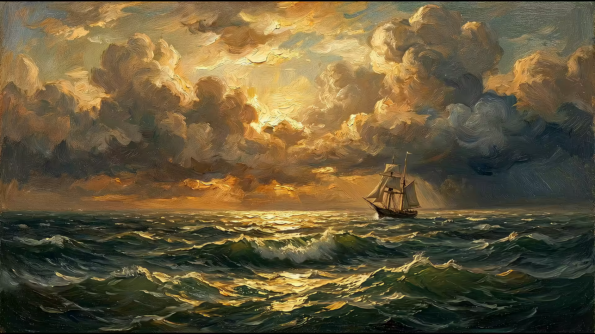 Calm Ocean Romantic 4K Gif Wallpaper