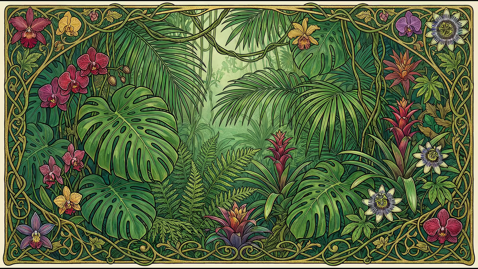 Canopy Art Nouveau 4K Gif Wallpaper