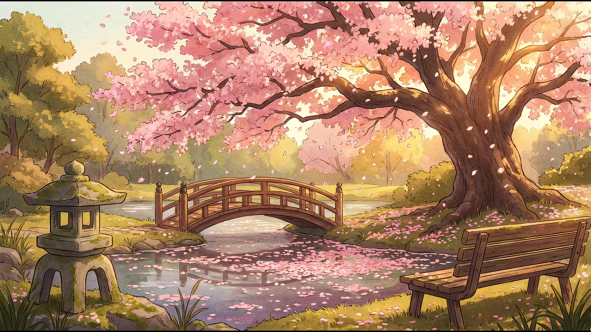 Cherry Blossom Lofi 4K Gif Wallpaper