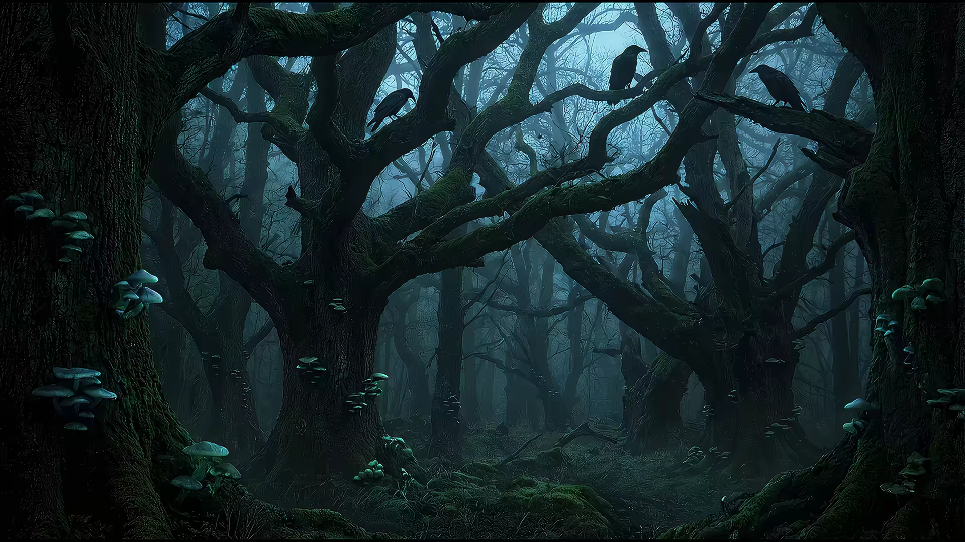 Dark Forest Gothic 4K Gif Wallpaper