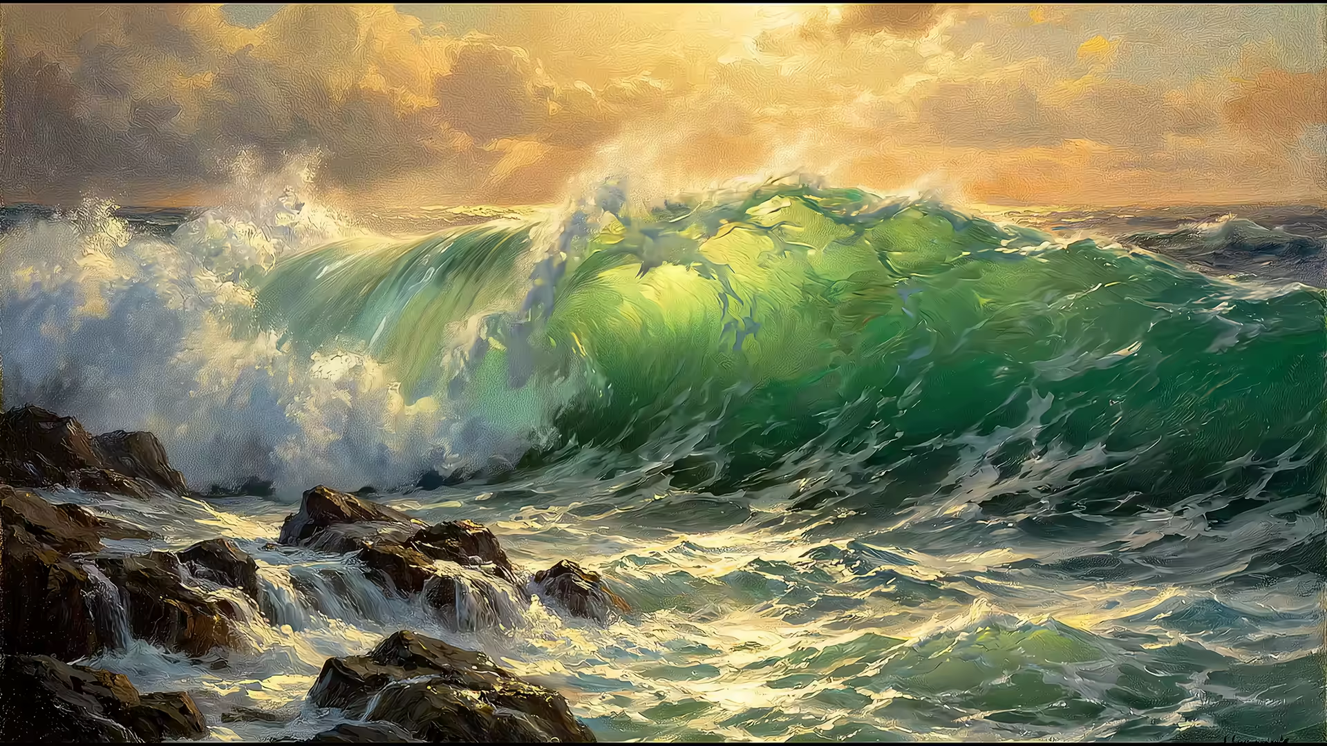 Waves Romantic 4K Gif Wallpaper