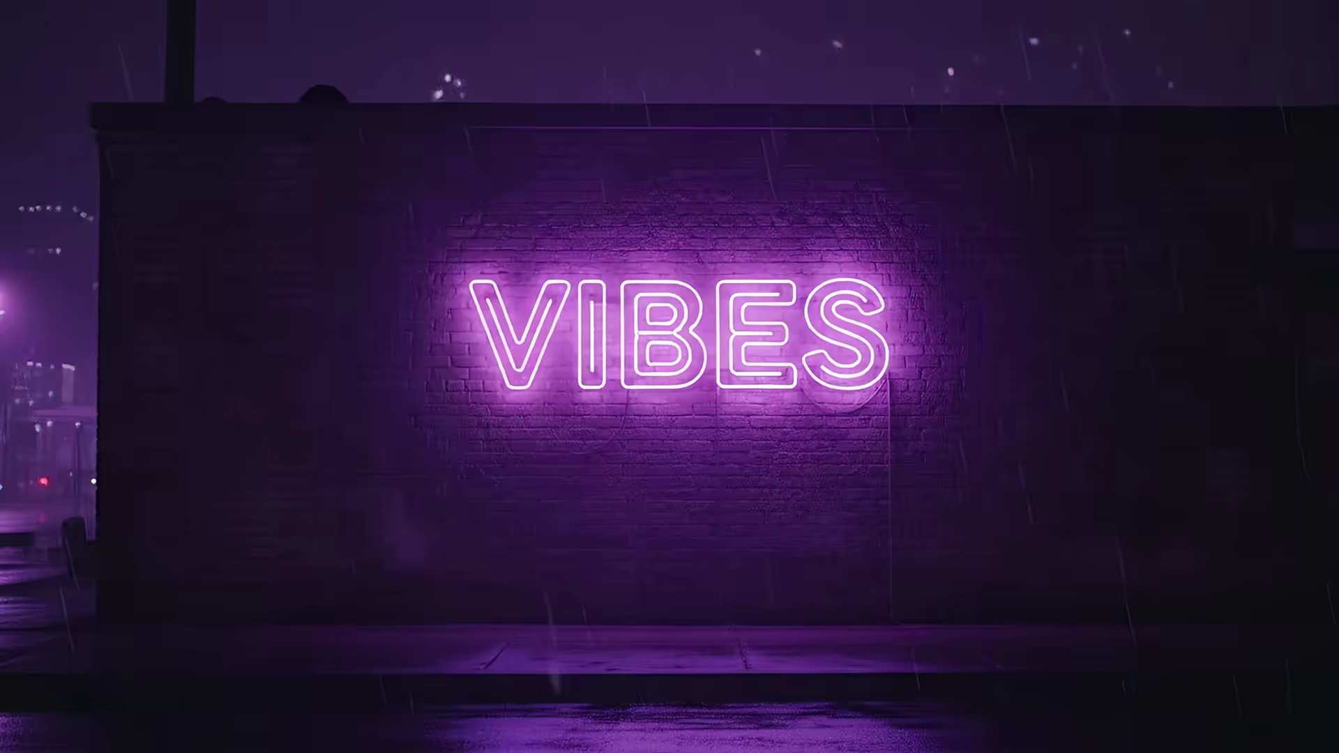 Neon Vibes Purple 4K Gif Wallpaper