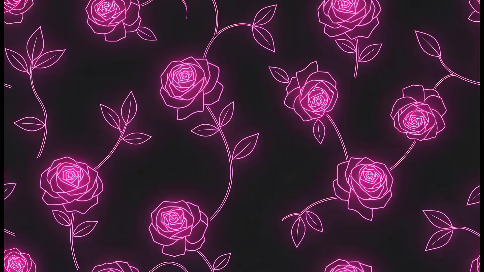 Pink Neon Rose 4K Gif Wallpaper