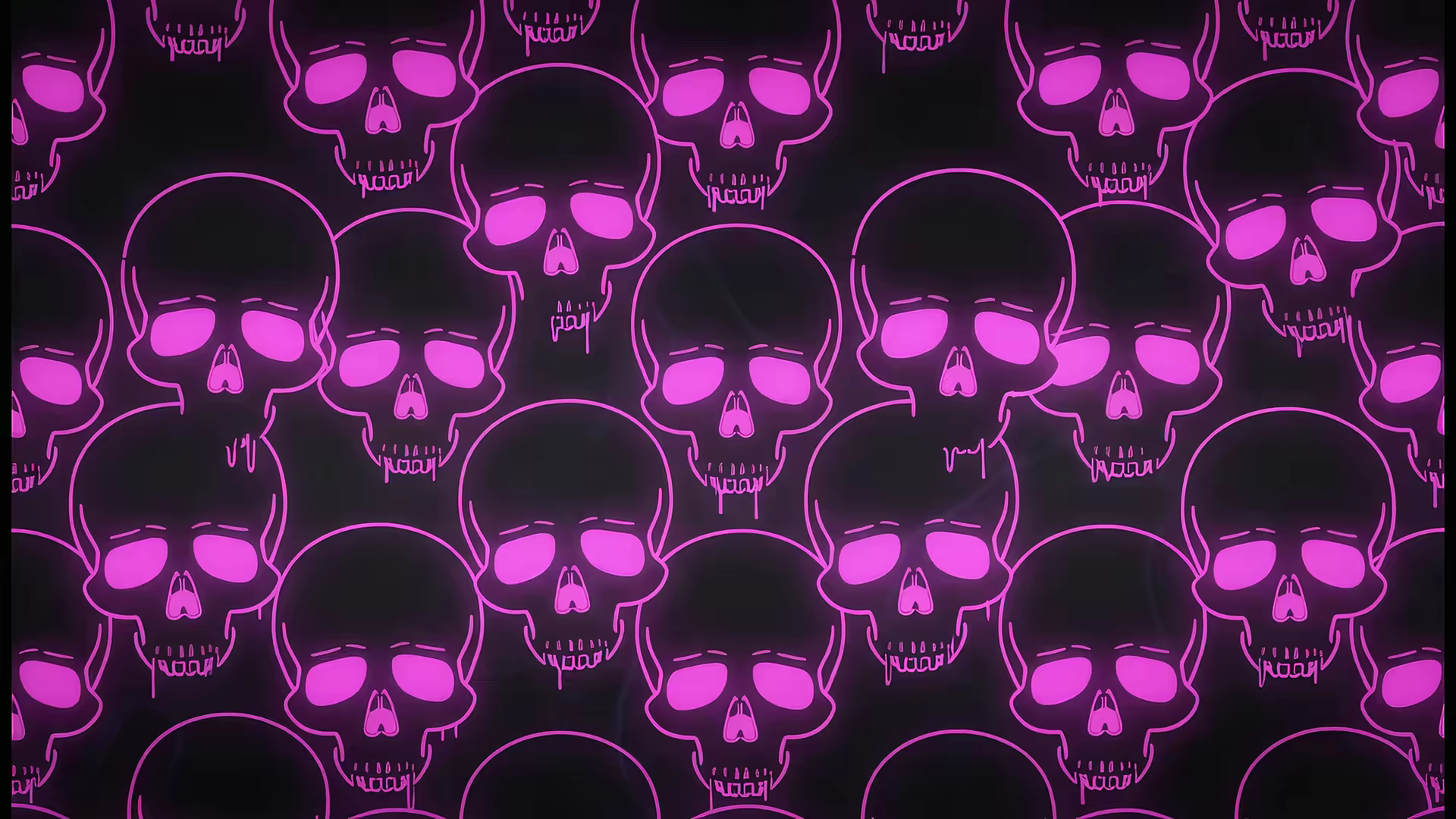 Pink Neon Skull 4K Gif Wallpaper