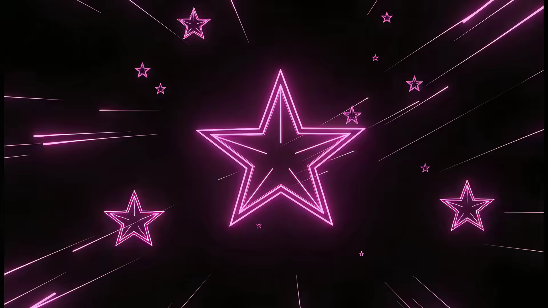 Pink Neon Star 4K Gif Wallpaper
