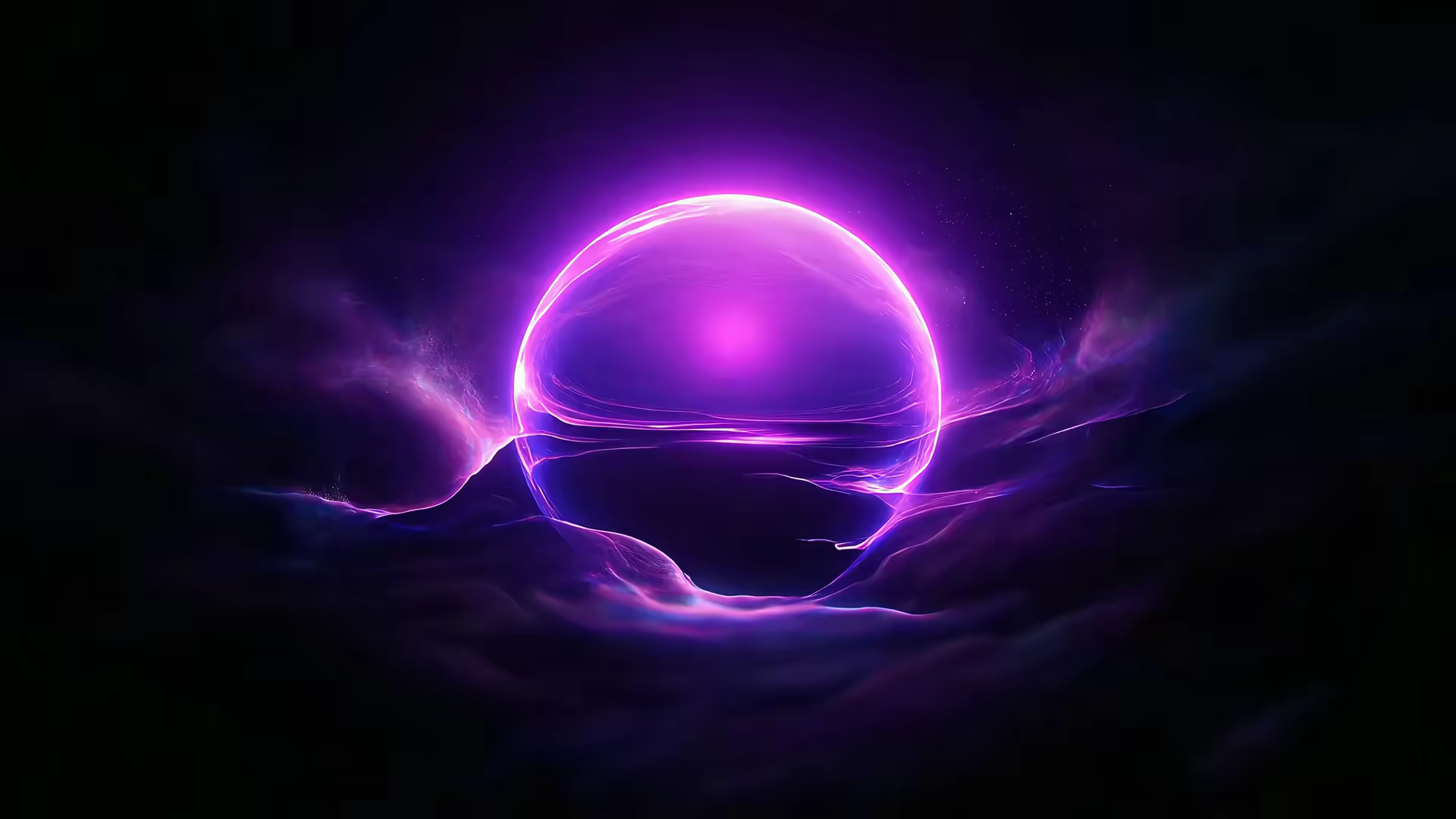 Purple Neon Cosmic Sunset 4K Gif Wallpaper