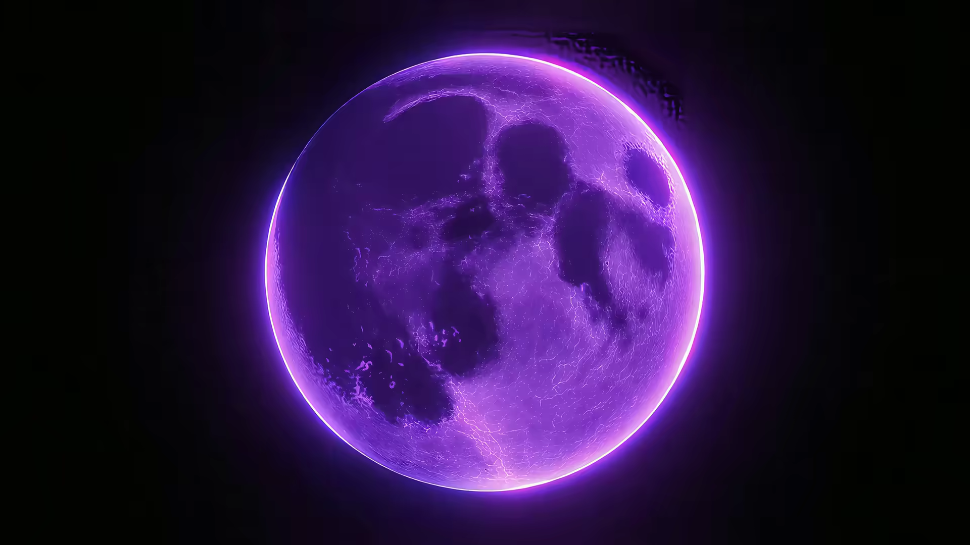 Purple Neon Full Moon 4K Gif Wallpaper