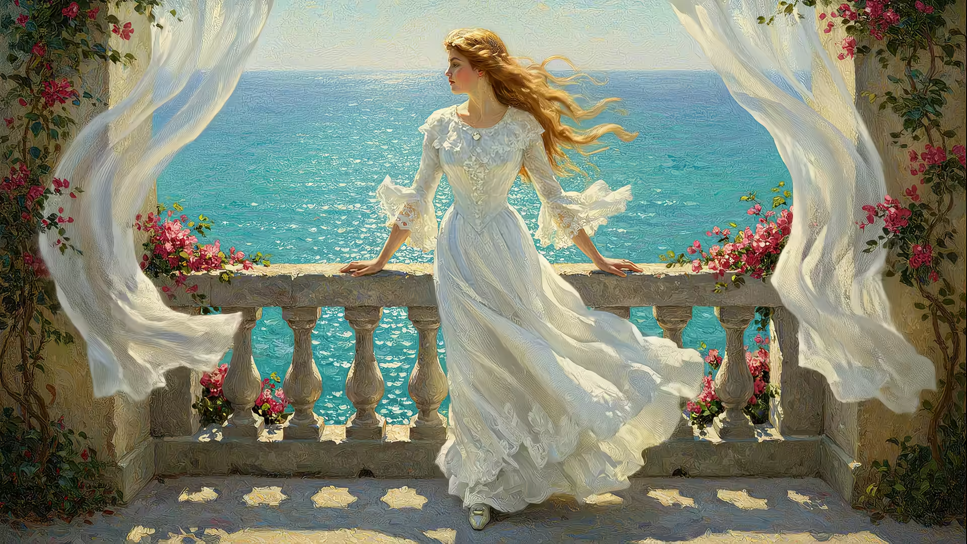 Sorolla Balcony Sea 4K Gif Wallpaper