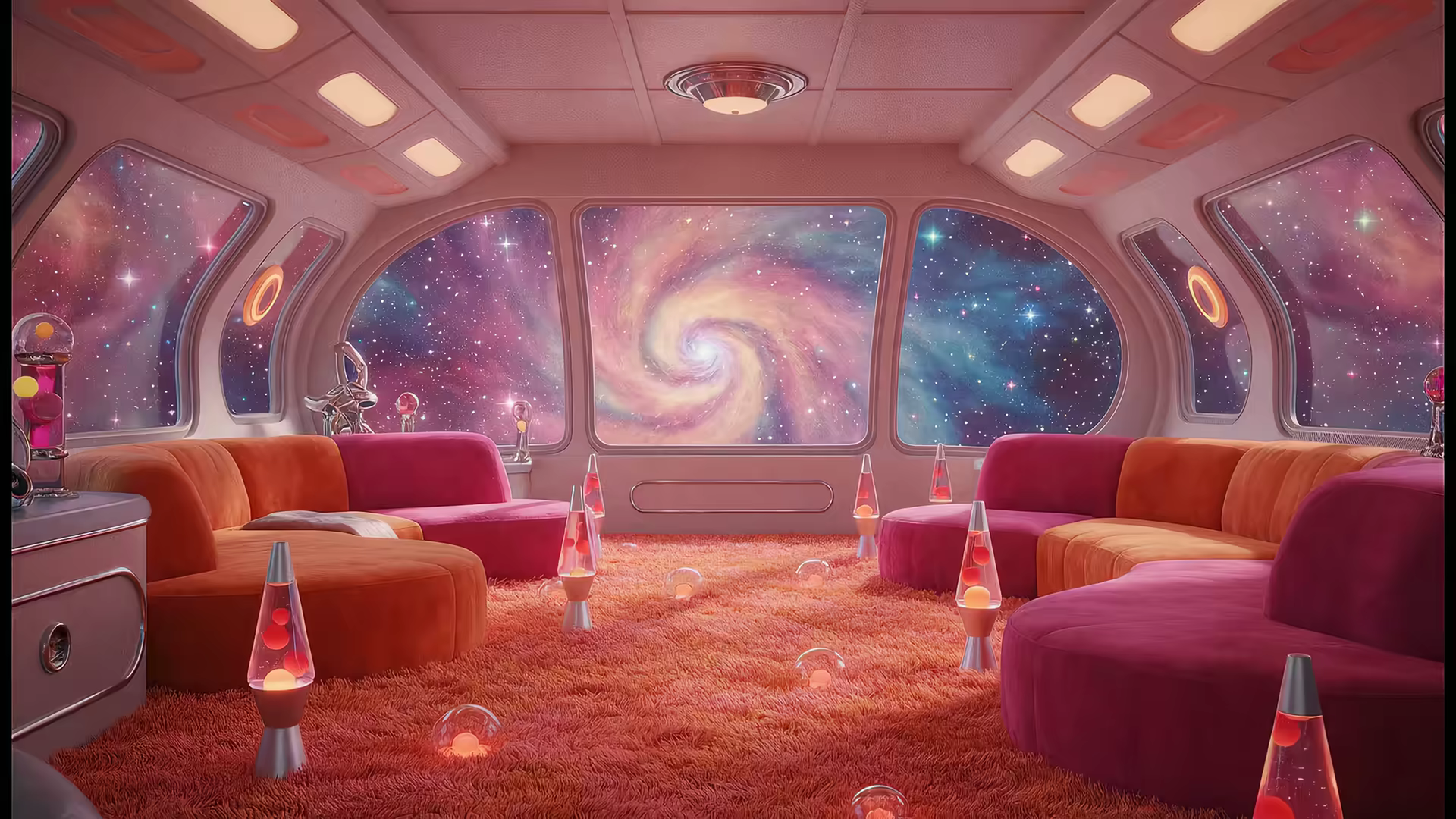 Space Barbarella Lounge 4K Gif Wallpaper