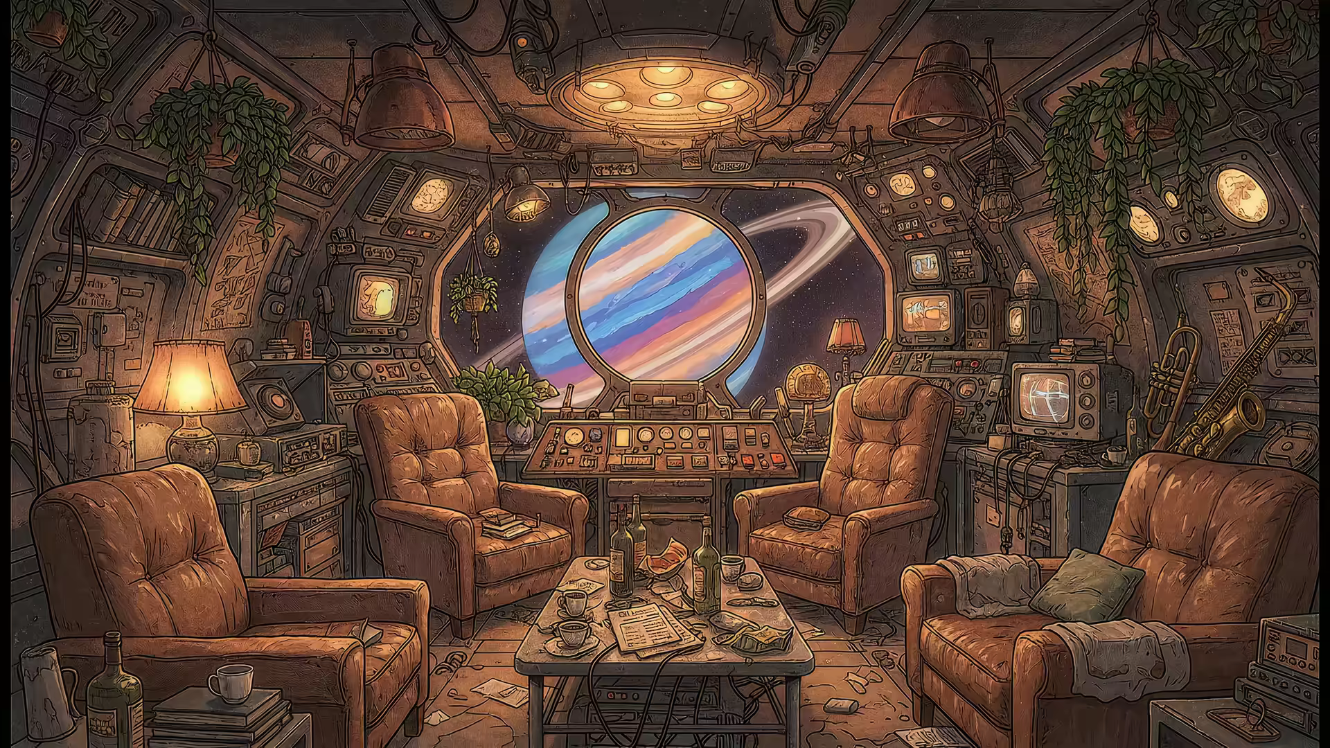 Space Bebop Interior 4K Gif Wallpaper