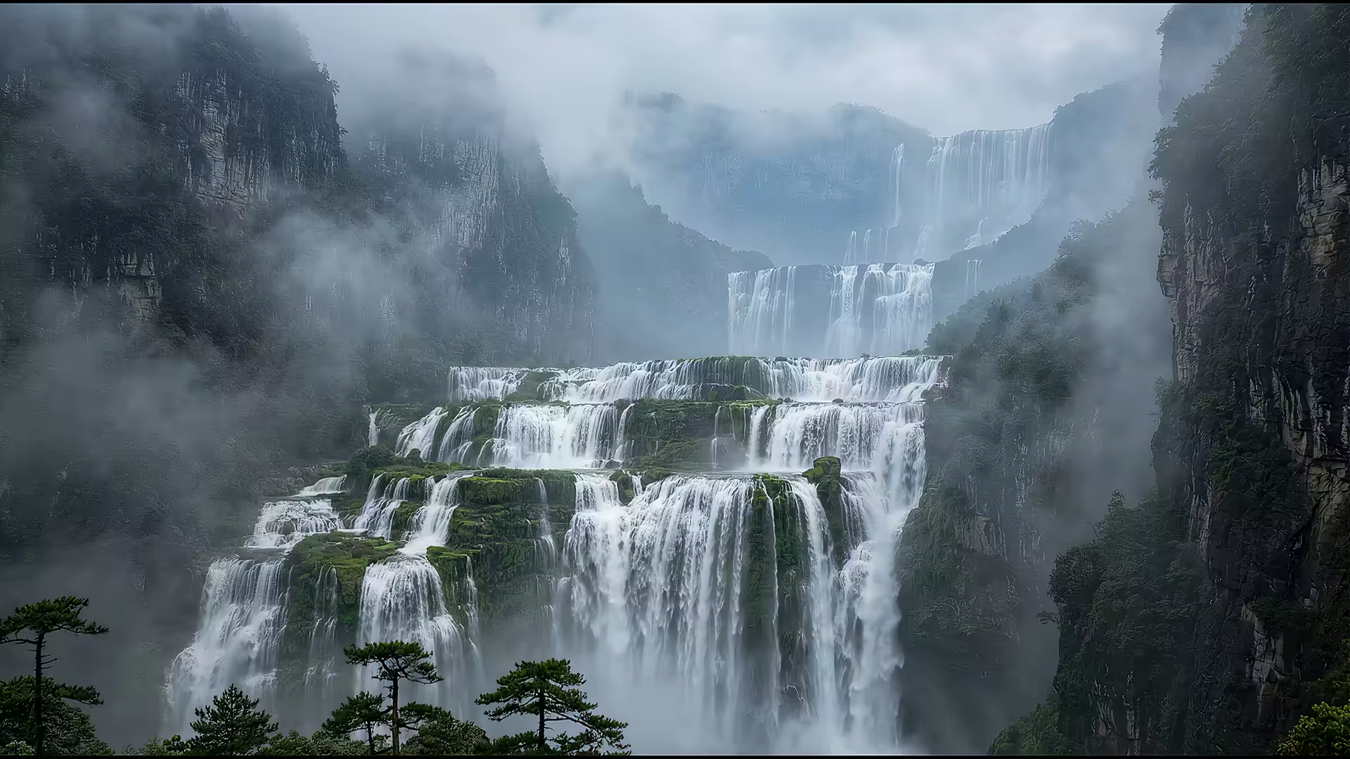 Waterfall Cascade Epic 4K Gif Wallpaper