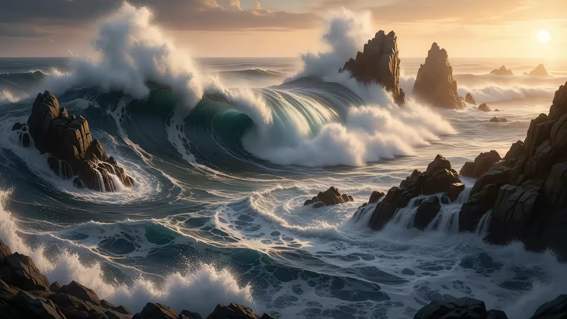 Waves 4K Gif Wallpaper