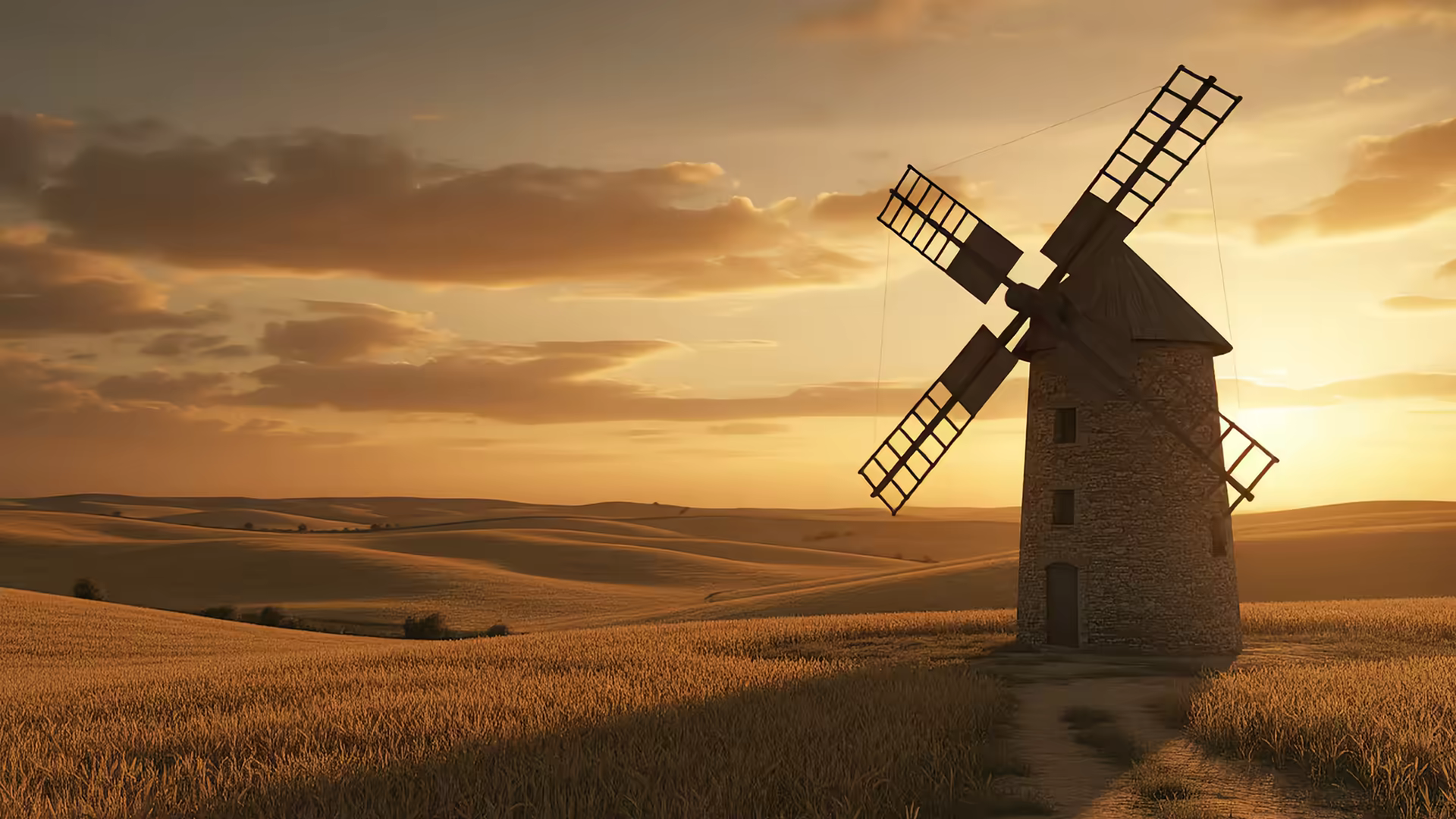 Windmill 4K Gif Wallpaper