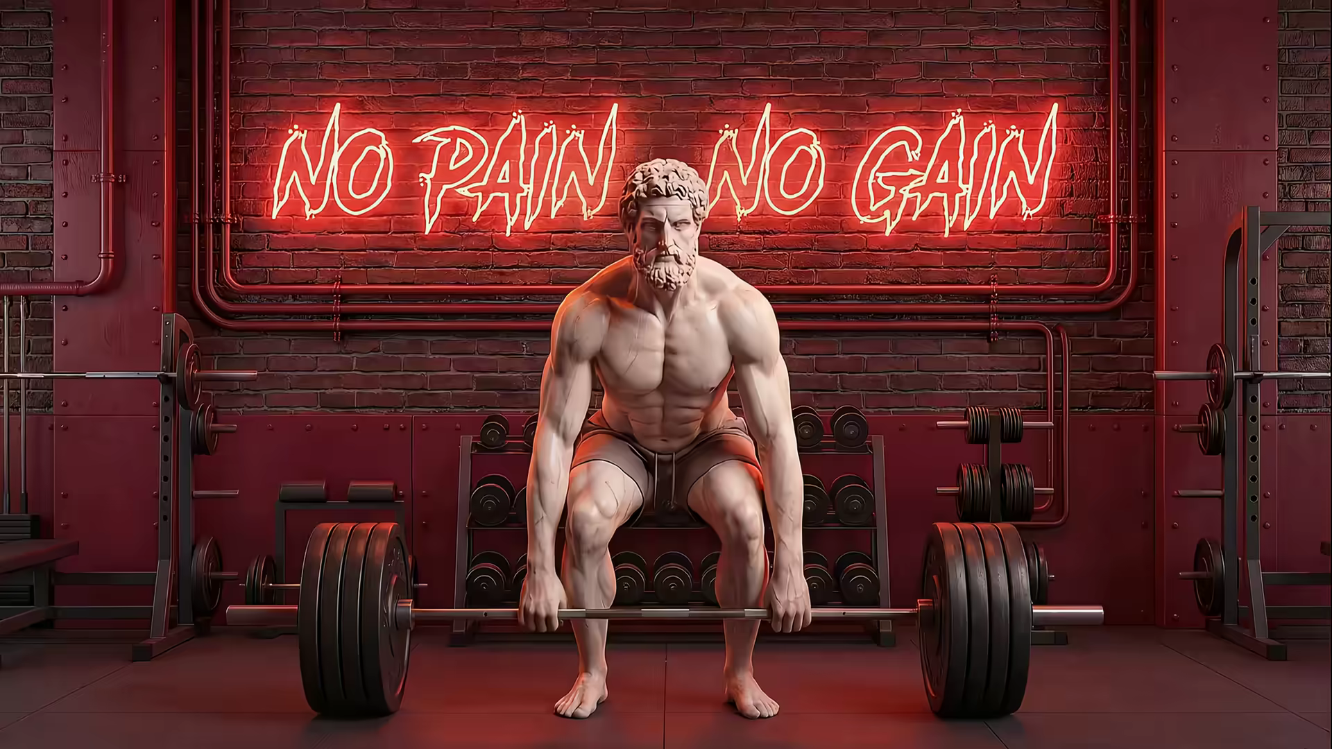 Greek God Deadlift Workout 4K Gif Wallpaper