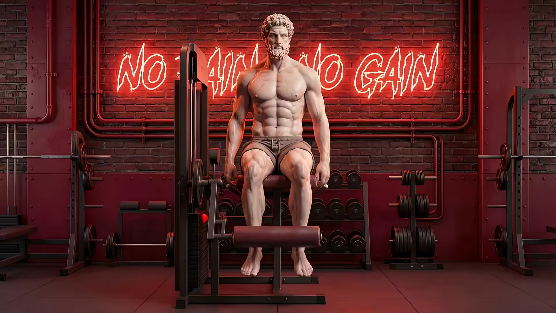 Greek God Leg Extension Workout 4K Gif Wallpaper